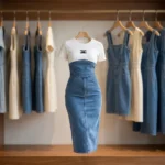 colorblock midi dress with a white short sleeve (1)