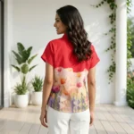 ed half sleeve shirt with watercolor floral print (2)