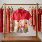 ed half sleeve shirt with watercolor floral print (4)