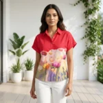 ed half sleeve shirt with watercolor floral print (5)