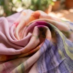 pink half sleeve collared shirt with a watercolor floral bottom print (3)