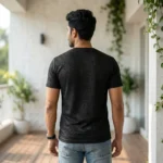 remium black geometric monogram unisex t shirts (2)