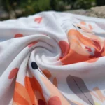 white half sleeve shirt with a pink and orange floral border print (4)
