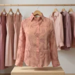 women's pink marble print shirt (1)