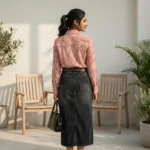 women's pink marble print shirt (2)