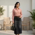 women's pink marble print shirt (3)