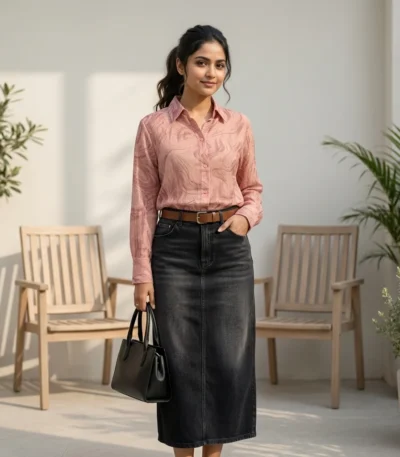women's pink marble print shirt (3)