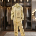 women's yellow printed co ord set (1)