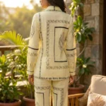 women's yellow printed co ord set (2)