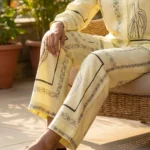 women's yellow printed co ord set (3)