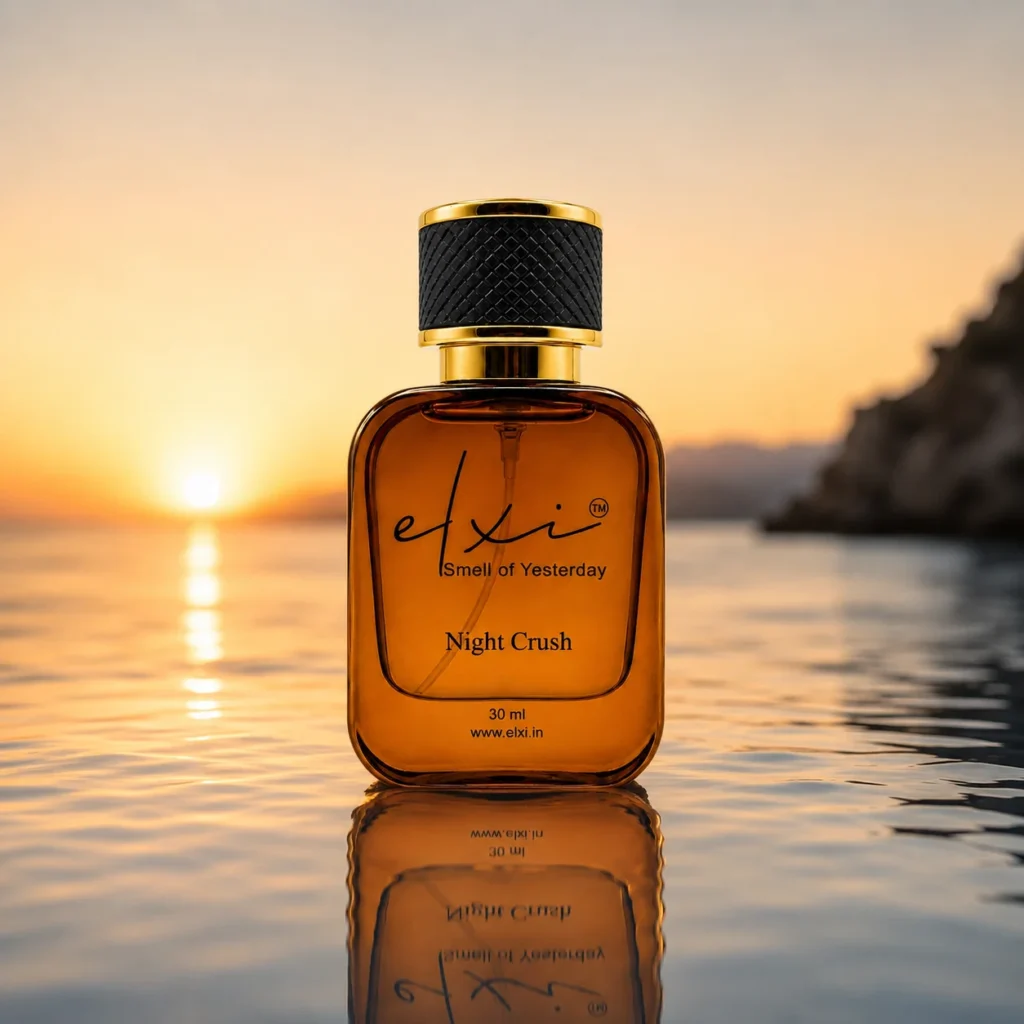 Elxi Night Crush 30ml perfume bottle in amber glass
