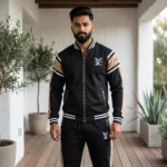 Men's black and tan premium tracksuit co ord set (1)
