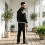 Men's black and tan premium tracksuit co ord set (4)