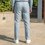 Men's light blue casual drawstring trousers (1)