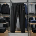 Men's premium black solid jogger pants (3)