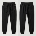 Men's premium black solid jogger pants (5)