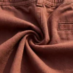 Men's rust brown casual half pants with drawstring and elastic waist (2)