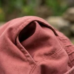 Mens solid pink casual above knee shorts with drawstring (4)