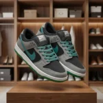 Nike SB Dunk Low grey black and teal suede sneaker (1)