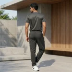 Premium men's black athletic jogger track pants (1)