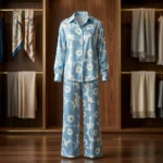 a light blue and white oversized floral co ord set (1)