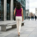 a plum tailored asymmetric vest top with large gold buttons (6)