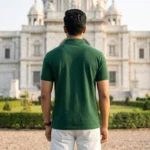 classic dark green short sleeve polo t shirt for men (4)