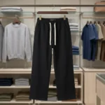 en's black relaxed fit casual trousers (1)