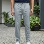 light grey casual drawstring trousers (3)
