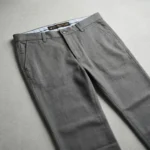 man wearing slim fit grey cuffed trousers (6)