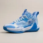 men blue and white high top basketball shoe (1)