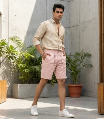 pink casual half pant (1)