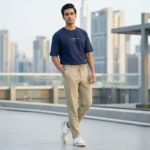 premium beige drawstring trousers (2)