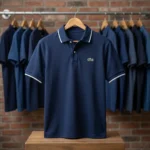 wearing a navy blue half sleeve polo shirt (1)