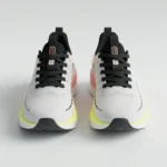 white mesh running shoes with black laces (2)