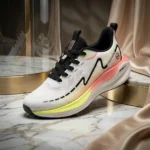 white mesh running shoes with black laces (4)
