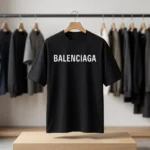 Balenciaga Mens Oversized Graphic Black T Shirt (2)