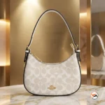 Coach Signature Monogram Hobo Shoulder Bag Beige Women (1)
