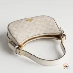 Coach Signature Monogram Hobo Shoulder Bag Beige Women (3)