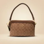 Coach premium signature brown shoulder bag (2)