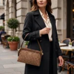 Coach premium signature brown shoulder bag (3)