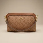 Coach premium signature brown shoulder bag (4)