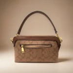 Coach premium signature brown shoulder bag (5)