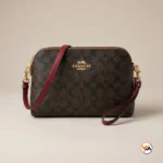 Coach signature monogram brown crossbody sling bag for women (2)
