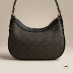 Coach womens brown and black signature monogram shoulder bag (5)