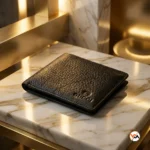 Gucci premium black textured leather bifold wallet for men (3)