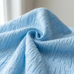 Light blue smocked peplum top (1)