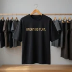 Mens black oversized graphic t shirt with Dream Do Plan print (2)