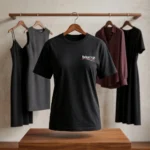Mens oversized black luxury t shirt with chest logo (1)