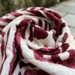 The Womens Masi Dress, a maroon abstract print maxi shirt dress with collared neck (3)